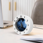 Full Moon Night Owl Print Alarm Clock