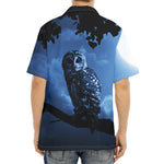 Full Moon Night Owl Print Aloha Shirt