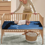 Full Moon Night Owl Print Baby Crib Sheet
