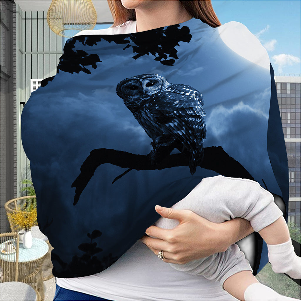 Full Moon Night Owl Print Baby Seat Cover
