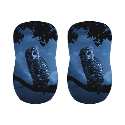 Full Moon Night Owl Print Bar Stool Covers