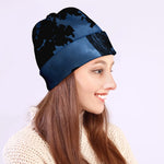 Full Moon Night Owl Print Beanie