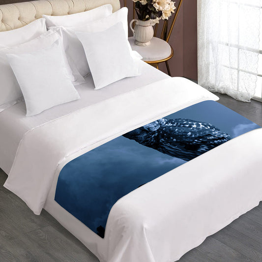 Full Moon Night Owl Print Bed Runner