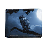 Full Moon Night Owl Print Bifold Wallet