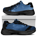 Full Moon Night Owl Print Black Chunky Shoes