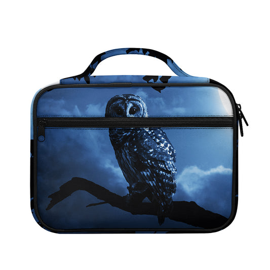 Full Moon Night Owl Print Briefcase Bible Bag