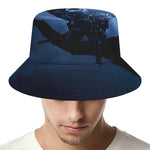 Full Moon Night Owl Print Bucket Hat