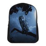Full Moon Night Owl Print Casual Backpack