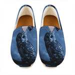 Full Moon Night Owl Print Casual Shoes