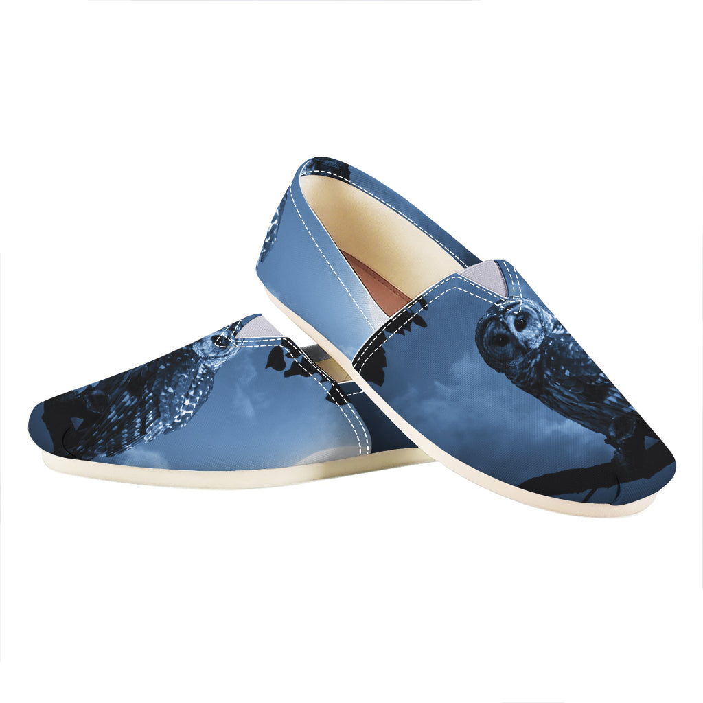 Full Moon Night Owl Print Casual Shoes