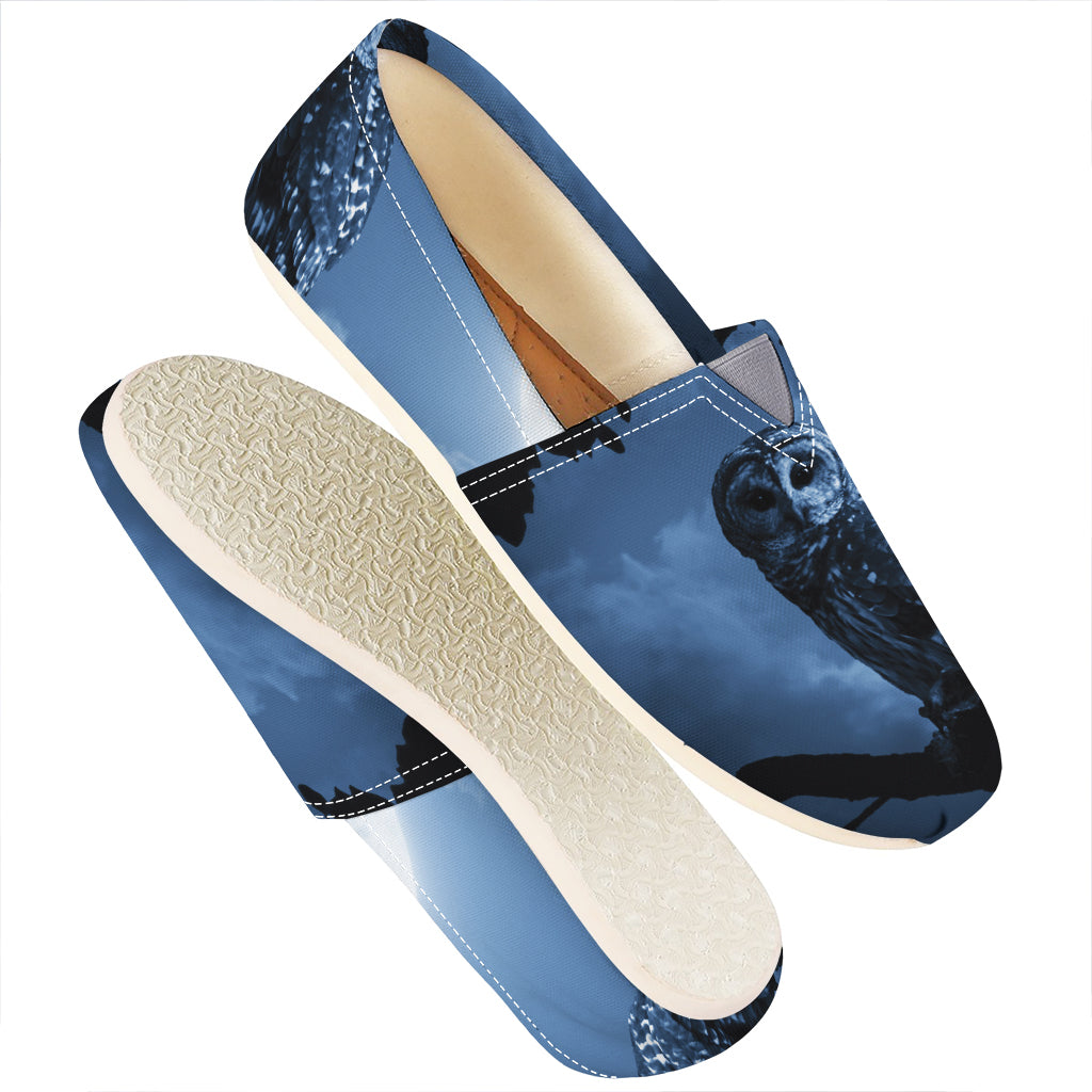 Full Moon Night Owl Print Casual Shoes