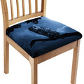 Full Moon Night Owl Print Chair Cushion Cover