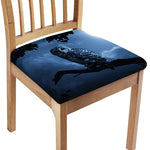 Full Moon Night Owl Print Chair Cushion Cover