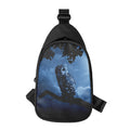 Full Moon Night Owl Print Sling Bag