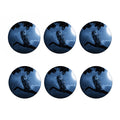 Full Moon Night Owl Print Coaster Set