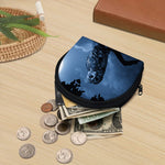 Full Moon Night Owl Print Coin Purse