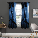 Full Moon Night Owl Print Curtain