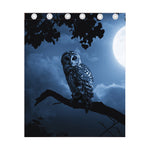 Full Moon Night Owl Print Curtain