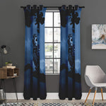 Full Moon Night Owl Print Curtain