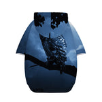 Full Moon Night Owl Print Dog Zip Up Hoodie