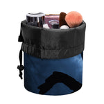 Full Moon Night Owl Print Drawstring Makeup Bag