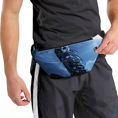 Full Moon Night Owl Print Fanny Pack