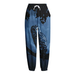 Full Moon Night Owl Print Fleece Lined Knit Pants