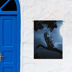 Full Moon Night Owl Print Garden Flag