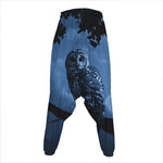 Full Moon Night Owl Print Hammer Pants