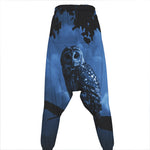 Full Moon Night Owl Print Hammer Pants