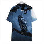 Full Moon Night Owl Print Hawaiian Shirt