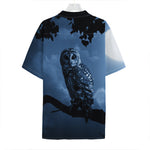 Full Moon Night Owl Print Hawaiian Shirt