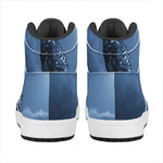 Full Moon Night Owl Print High Top Leather Sneakers
