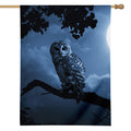 Full Moon Night Owl Print House Flag