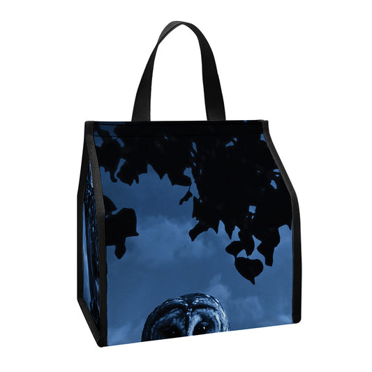 Full Moon Night Owl Print Insulated Lunch Tote