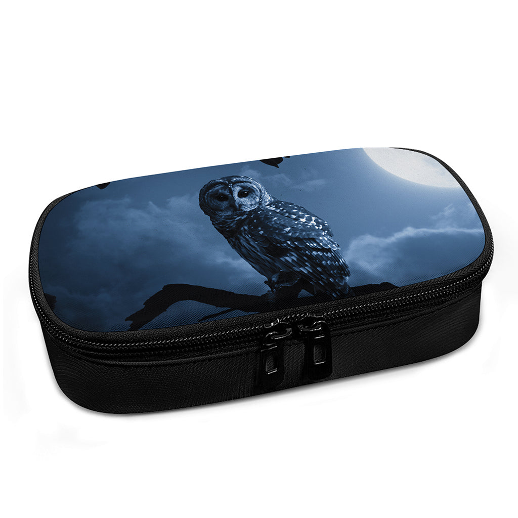 Full Moon Night Owl Print Insulin Cooler Travel Case