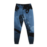 Full Moon Night Owl Print Jogger Pants