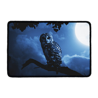 Full Moon Night Owl Print Kitchen Mat