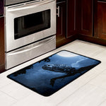 Full Moon Night Owl Print Kitchen Mat