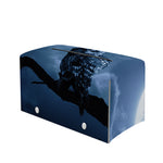 Full Moon Night Owl Print Leather Tissue Box Cover