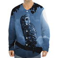 Full Moon Night Owl Print Long Sleeve Baseball Jersey