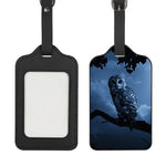 Full Moon Night Owl Print Luggage Tag