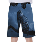 Full Moon Night Owl Print Men's Beach Shorts