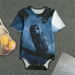 Full Moon Night Owl Print Men's Bodysuit