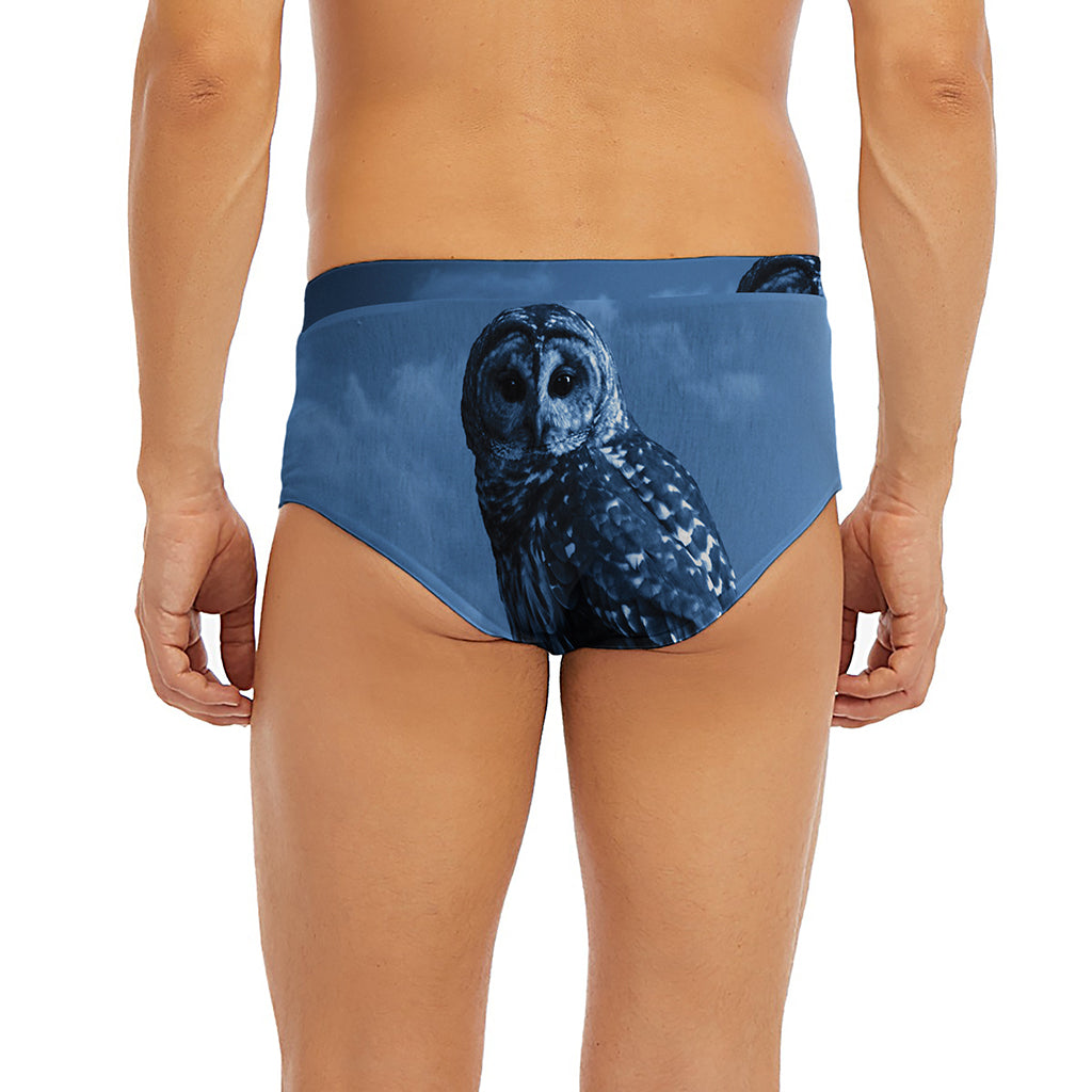 Full Moon Night Owl Print Men's Briefs