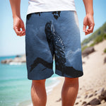 Full Moon Night Owl Print Men's Cargo Shorts