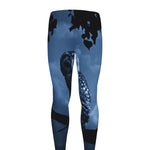 Full Moon Night Owl Print Men's leggings