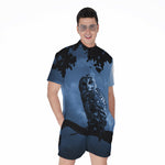 Full Moon Night Owl Print Men's Rompers