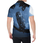 Full Moon Night Owl Print Men's Shirt