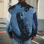 Full Moon Night Owl Print Men's Shirt Jacket